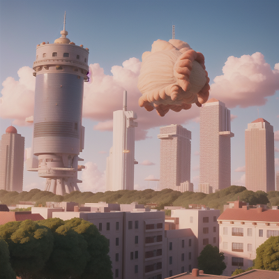 Image For Post Anime, space, bakery, chimera, skyscraper, park, HD, 4K, AI Generated Art