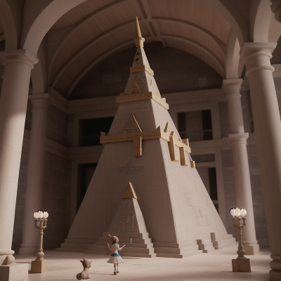 Image For Post Anime, pyramid, zebra, fairy, wizard, museum, HD, 4K, AI Generated Art