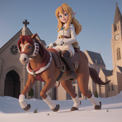 Image For Post Anime, cathedral, spaceship, romance, centaur, sled, HD, 4K, AI Generated Art