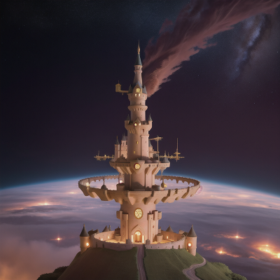 Image For Post Anime, tornado, cat, space, tower, medieval castle, HD, 4K, AI Generated Art