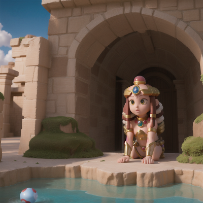 Image For Post Anime, crystal ball, gladiator, sphinx, village, submarine, HD, 4K, AI Generated Art