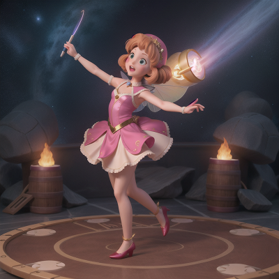 Image For Post Anime, fairy, dancing, magic wand, space shuttle, drum, HD, 4K, AI Generated Art