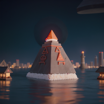Image For Post Anime, ghost, sushi, city, submarine, pyramid, HD, 4K, AI Generated Art