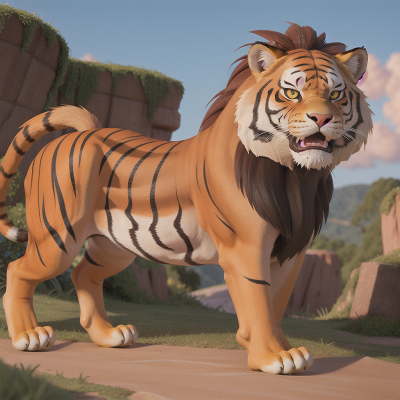 Image For Post Anime, anger, tiger, lion, queen, map, HD, 4K, AI Generated Art