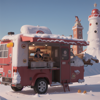 Image For Post Anime, snow, taco truck, pizza, tower, superhero, HD, 4K, AI Generated Art