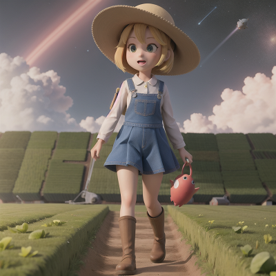 Image For Post Anime, farmer, joy, queen, spaceship, space, HD, 4K, AI Generated Art