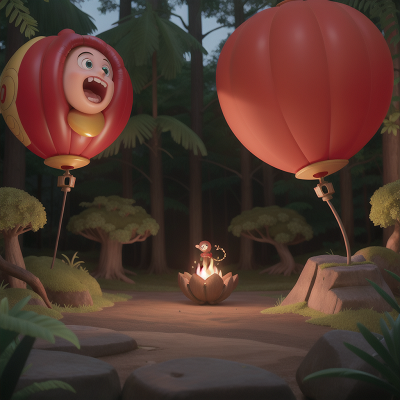 Image For Post Anime, treasure, balloon, vampire, lava, enchanted forest, HD, 4K, AI Generated Art