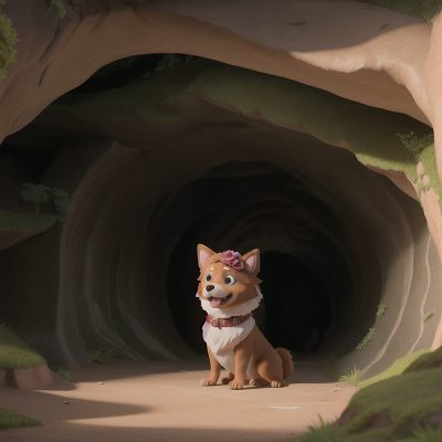 Image For Post Anime, romance, dog, confusion, cave, fairy, HD, 4K, AI Generated Art