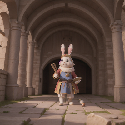 Image For Post Anime, ancient scroll, rabbit, medieval castle, rocket, chef, HD, 4K, AI Generated Art
