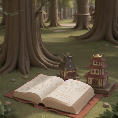 Image For Post Anime, temple, spell book, market, forest, failure, HD, 4K, AI Generated Art
