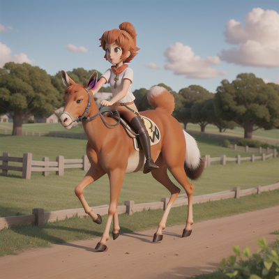 Image For Post Anime, bicycle, farm, fox, kangaroo, centaur, HD, 4K, AI Generated Art