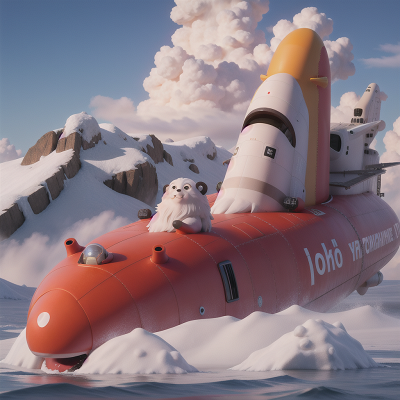 Image For Post Anime, submarine, avalanche, yeti, space shuttle, zookeeper, HD, 4K, AI Generated Art