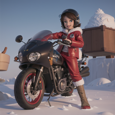 Image For Post Anime, motorcycle, alien, sushi, treasure, snow, HD, 4K, AI Generated Art