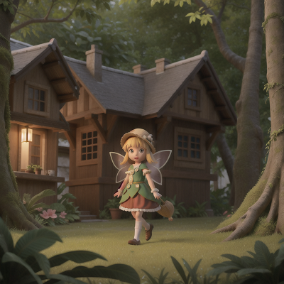 Image For Post Anime, ghost, jungle, fairy dust, village, detective, HD, 4K, AI Generated Art