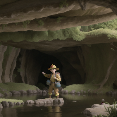 Image For Post Anime, cave, swamp, river, farm, firefighter, HD, 4K, AI Generated Art