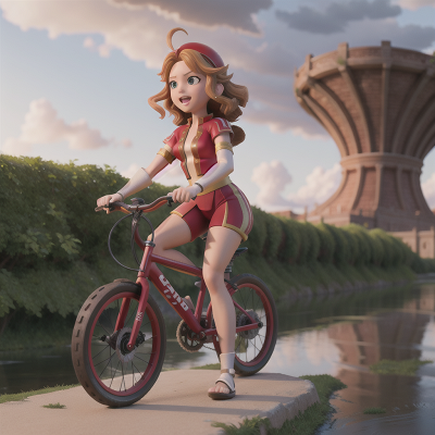 Image For Post Anime, gladiator, success, bicycle, tornado, river, HD, 4K, AI Generated Art