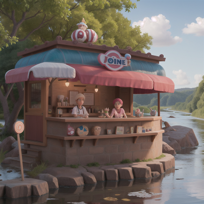 Image For Post Anime, ice cream parlor, river, doctor, failure, dragon, HD, 4K, AI Generated Art
