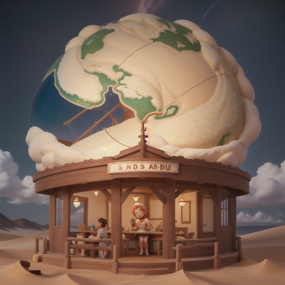 Image For Post Anime, map, telescope, sandstorm, ice cream parlor, singing, HD, 4K, AI Generated Art