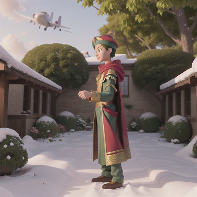 Image For Post Anime, garden, pharaoh, invisibility cloak, snow, airplane, HD, 4K, AI Generated Art