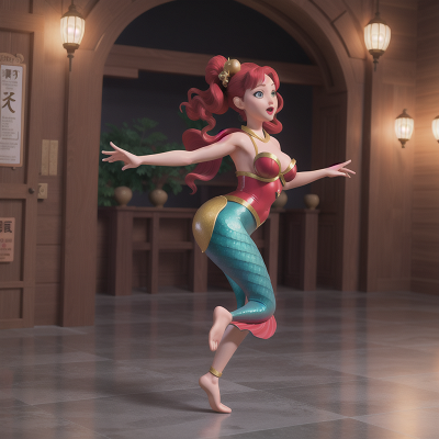 Image For Post Anime, mermaid, circus, holodeck, geisha, dancing, HD, 4K, AI Generated Art