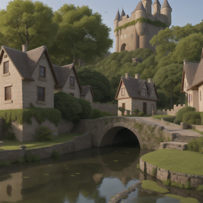 Image For Post Anime, village, ghost, swamp, park, castle, HD, 4K, AI Generated Art