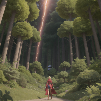 Image For Post Anime, storm, holodeck, superhero, forest, spaceship, HD, 4K, AI Generated Art