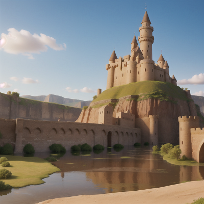 Image For Post Anime, musician, flood, medieval castle, tank, desert, HD, 4K, AI Generated Art