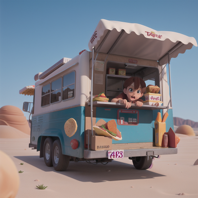 Image For Post Anime, betrayal, joy, taco truck, desert, detective, HD, 4K, AI Generated Art