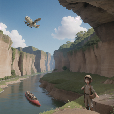 Image For Post Anime, farm, cave, airplane, river, zombie, HD, 4K, AI Generated Art