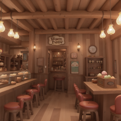 Image For Post Anime, ice cream parlor, wild west town, treasure chest, sabertooth tiger, volcano, HD, 4K, AI Generated Art
