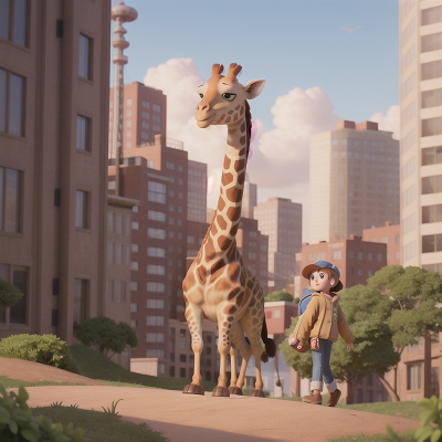 Image For Post Anime, city, hot dog stand, bravery, alien planet, giraffe, HD, 4K, AI Generated Art