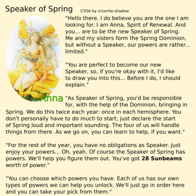 Image For Post Speaker of Spring CYOA by verite-shadow