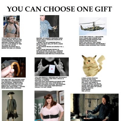 Image For Post You can choose one gift