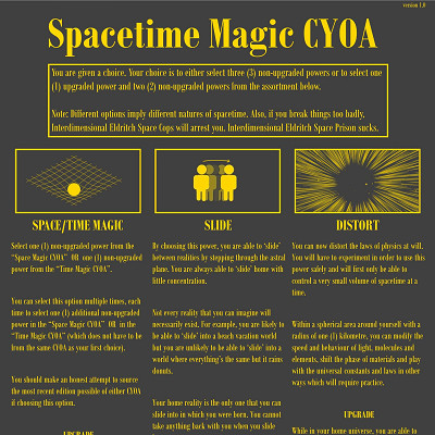 Image For Post Spacetime Magic CYOA by MysticalWidget