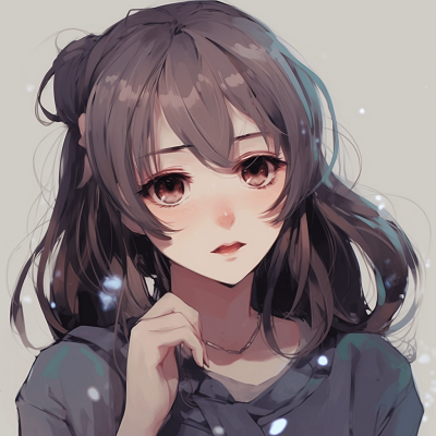 Image For Post | Yuki emitting snowy aura, high contrast and soft bluish hues. graceful female anime pfp pfp for discord. - [female anime pfp](https://hero.page/pfp/female-anime-pfp)