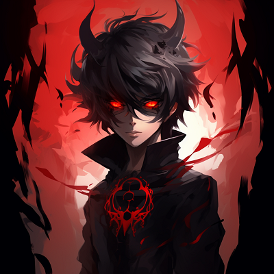 Image For Post | A demonic character smirking, detailed facial expression with dark tones. demonic anime pfp for characters pfp for discord. - [demonic anime pfp](https://hero.page/pfp/demonic-anime-pfp)