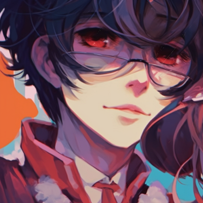 Image For Post | Two characters, one in a vibrant hat and the other with large glasses, bold brushstrokes and an abstract background. eccentric couple matching pfp pfp for discord. - [couple matching pfp, aesthetic matching pfp ideas](https://hero.page/pfp/couple-matching-pfp-aesthetic-matching-pfp-ideas)