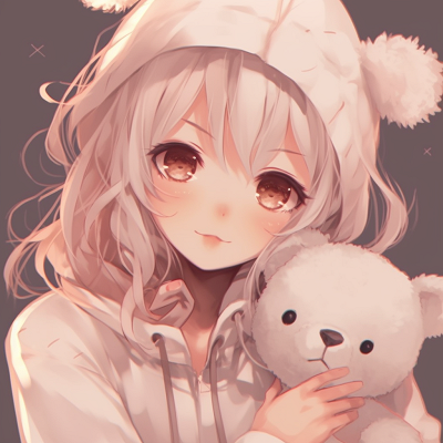Image For Post | Cute anime girl cuddling a teddy bear, warm colors, and delicate linework. aesthetic anime pfp cute pfp for discord. - [anime pfp cute](https://hero.page/pfp/anime-pfp-cute)