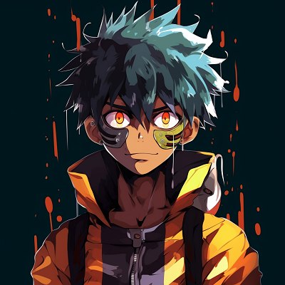 Image For Post | Depiction of Deku in a dynamic pose leveraging the drip art fashion, focused on bold outlines & vivid shading. aesthetic drippy anime pfp pfp for discord. - [Ultimate Drippy Anime PFP](https://hero.page/pfp/ultimate-drippy-anime-pfp)