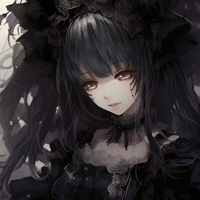 Image For Post | Black-gowned Gothic lolita Anime girl with intricate lace details and gothic charm. top-rated goth anime girl pfp pfp for discord. - [Goth Anime Girl PFP](https://hero.page/pfp/goth-anime-girl-pfp)