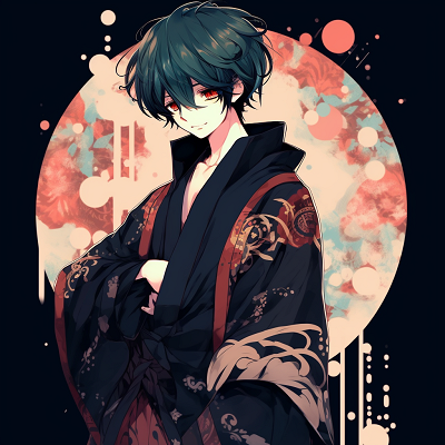 Image For Post | Anime Boy character dressed in kimono, featuring intricate patterns and use of vibrant, historical colors. quality anime boy pfp aesthetic pfp for discord. - [Anime Boy PFP Aesthetic Selection](https://hero.page/pfp/anime-boy-pfp-aesthetic-selection)