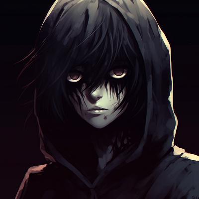 Image For Post | A gloomy ghoul, moody atmosphere and high texture details. gothic scary anime pfp pfp for discord. - [Scary Anime PFP Collection](https://hero.page/pfp/scary-anime-pfp-collection)