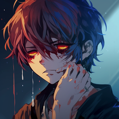 Image For Post | A weeping anime boy, tears glittering with reflected light, highlighted in saturated hues. anime pfp with tears pfp for discord. - [Crying Anime PFP](https://hero.page/pfp/crying-anime-pfp)