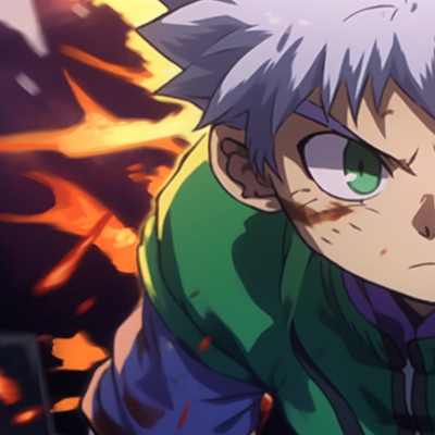 Image For Post | Gon and Killua in combat stance, bold lines and vivid colors. gon and killua wallpaper matching pfp pfp for discord. - [gon and killua matching pfp, aesthetic matching pfp ideas](https://hero.page/pfp/gon-and-killua-matching-pfp-aesthetic-matching-pfp-ideas)