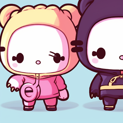 Image For Post | Identical Sanrio characters, vibrant colors and dynamic stances. colorful matching sanrio pfp pfp for discord. - [matching sanrio pfp, aesthetic matching pfp ideas](https://hero.page/pfp/matching-sanrio-pfp-aesthetic-matching-pfp-ideas)