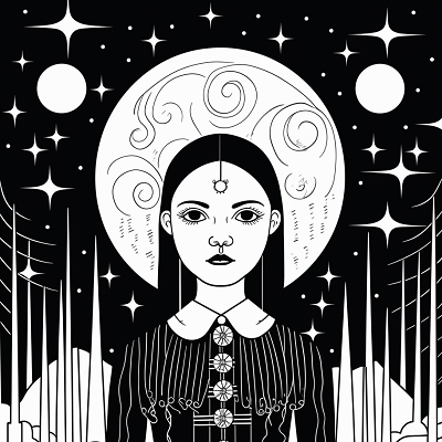 Image For Post Mystical Wednesday Addams Starry Whisper - Wallpaper