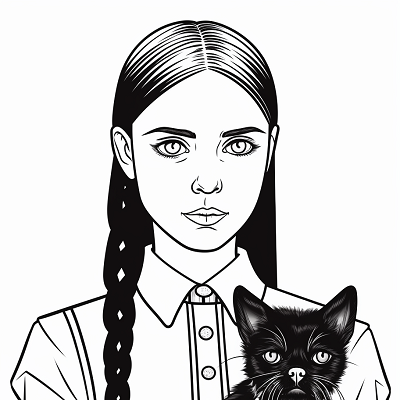 Image For Post Wednesday Addams Reading - Wallpaper