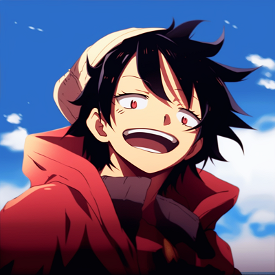 Image For Post | Luffy chuckling, dynamic composition and fine detailing funny anime pfp gif collection - [anime pfp gif](https://hero.page/pfp/anime-pfp-gif)