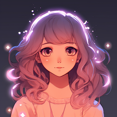 Image For Post | Close-up of the maiden under the starlight, showcasing delicate features and vibrant color contrasts. absolutely cute glowing anime pfp collection - [Glowing Anime PFP Central](https://hero.page/pfp/glowing-anime-pfp-central)