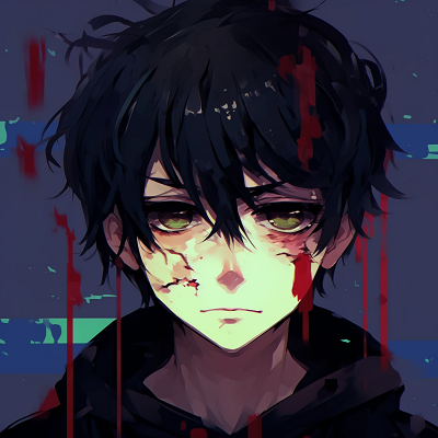 Image For Post | Close-up of a somber anime boy, meticulous attention to facial details and muted tones. sad pfp anime boy characters - [Sad PFP Anime](https://hero.page/pfp/sad-pfp-anime)